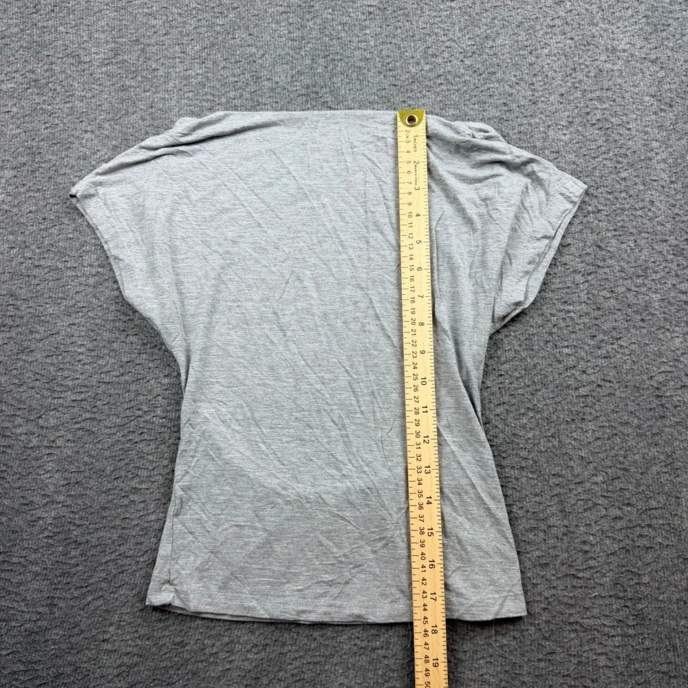 SHEIN‎ Open Back Top Women's S Gray Dolman Sleeve Cowl Back sw220302718786